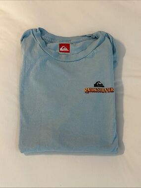 Quiksilver Sky Blue Tee with Small Chest Logo